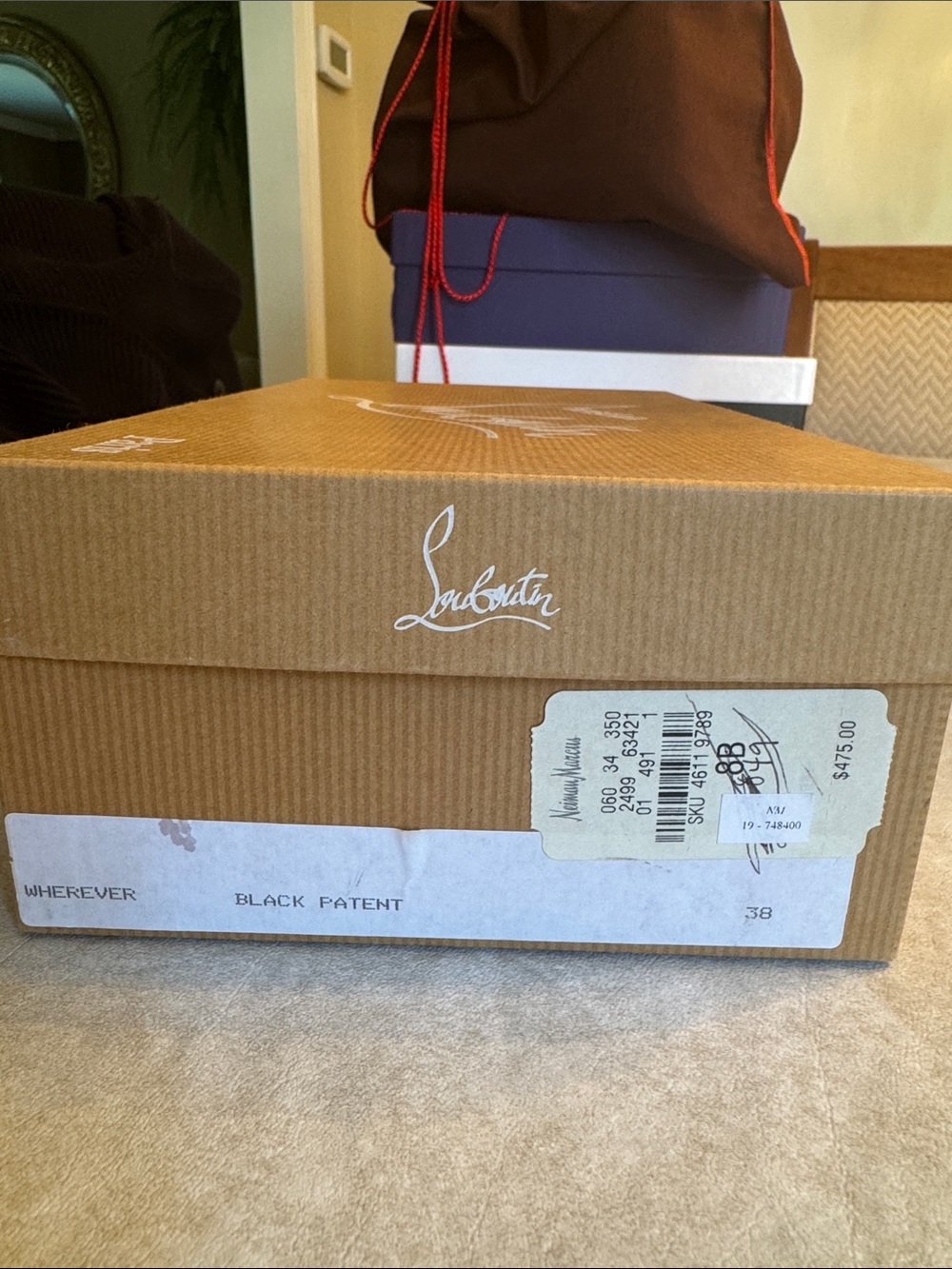 Christian Louboutin Black Patent Pumps - Picture 7 of 8